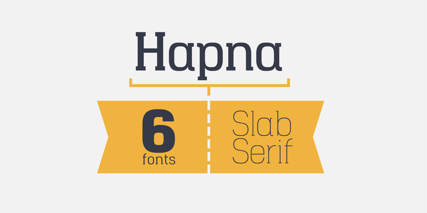 Пример шрифта Hapna Slab Serif Medium